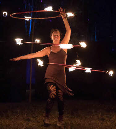 fire hoop performer